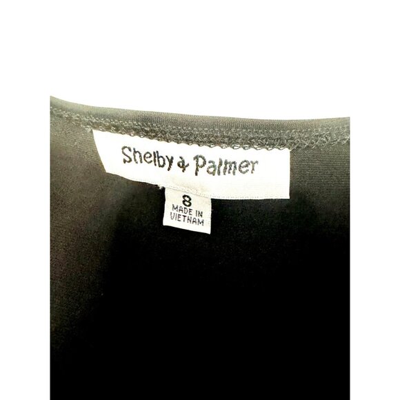2/$25 Shelby Palmer M Black Wrap Midi Wide Leg Romper - Picture 4 of 12